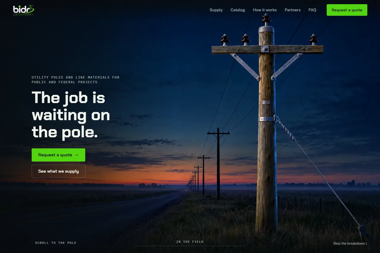 BIDR Utilities website