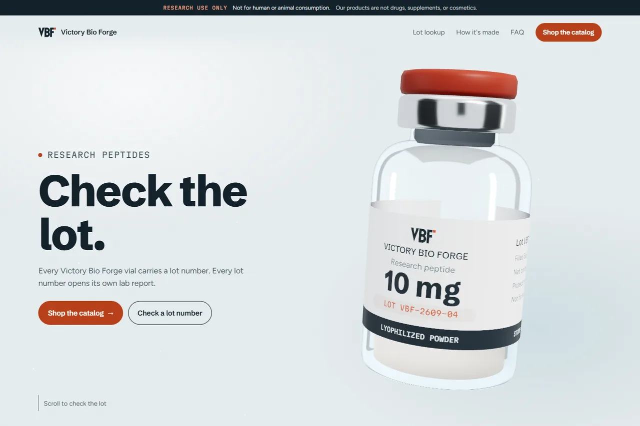Victory Bio Forge website